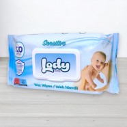 Вологі серветки для дітей Lody Baby, з клапаном, 120шт/уп
